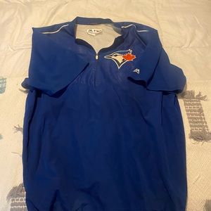 Toronto Blue Jays Short-Sleeve Batting Cage Jacket - Team Issue